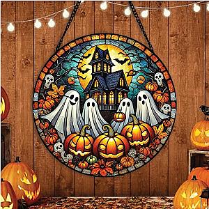 Suncatcher Ghost Stained Glass Effect Window Hangings