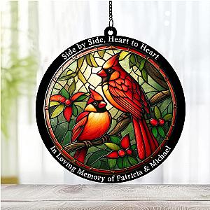 Red Cardinal suncatcher ,Cardinal Window Hanging