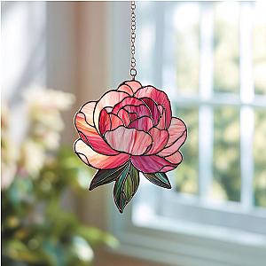 Personalizes Peony suncatcher Window Decor Peony Lover Gardening Lover Gardener