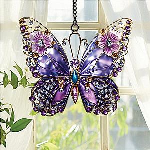 Butterfly Suncatcher Ornament, Fantasy Butterfly Acrylic Window Hanging