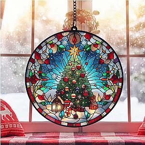 Christmas Tree Sun Catcher Christmas Acrylic Ornament Window Hanging Christmas