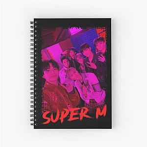 SuperM Kpop Group Members Purple Korean Kpop RGB Color Design Spiral Notebook