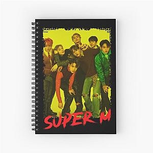 SuperM Kpop Group Members Yellow Korean Kpop RGB Color Design Spiral Notebook