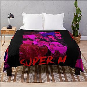 SuperM Kpop Group Members Purple Korean Kpop RGB Color Design Throw Blanket