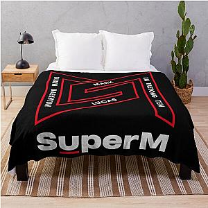 KPOP SuperM Logo  Members  Throw Blanket