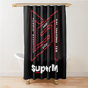 KPOP SuperM Logo  Members  Shower Curtain