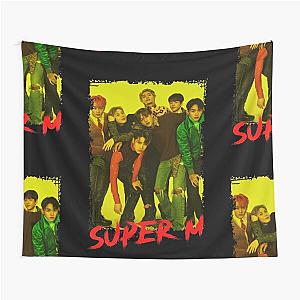 SuperM Kpop Group Members Yellow Korean Kpop RGB Color Design Tapestry