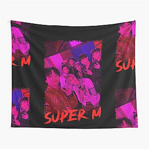 SuperM Kpop Group Members Purple Korean Kpop RGB Color Design Tapestry