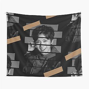 Chittaphon Leechaiyapornkul SuperM Ten Korean Kpop Monochrome Stripe Design Tapestry