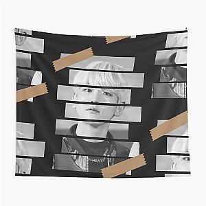 Byun Baek hyun SuperM Baekhyun Korean Kpop Monochrome Stripe Design Tapestry