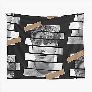 Lee Tae min SuperM Taemin Korean Kpop Monochrome Stripe Design Tapestry