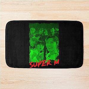 SuperM Kpop Group Members Green Korean Kpop RGB Color Design Bath Mat