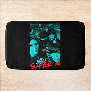 SuperM Kpop Group Members Blue Korean Kpop RGB Color Design Bath Mat