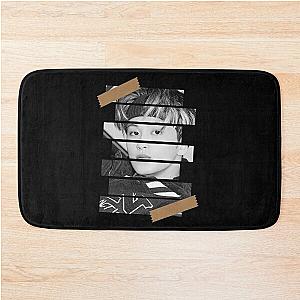 Mark Lee SuperM Mark Korean Kpop Monochrome Stripe Design Bath Mat