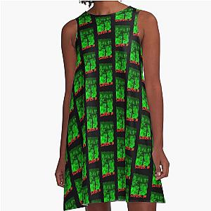 SuperM Kpop Group Members Green Korean Kpop RGB Color Design A-Line Dress