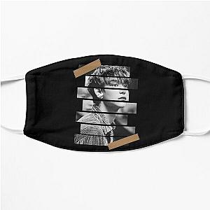 Lucas Wong SuperM Wong Yukhei Korean Kpop Monochrome Stripe Design Flat Mask