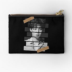 Kim Jong in SuperM Kai Korean Kpop Monochrome Stripe Design Zipper Pouch