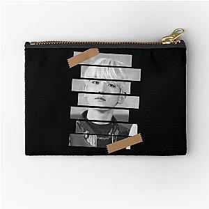 Byun Baek hyun SuperM Baekhyun Korean Kpop Monochrome Stripe Design Zipper Pouch