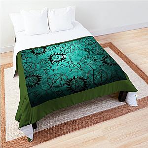 Supernatural Teal  Throw Pillow 	 Comforter