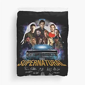 supernatural carry on my wayward son signature shirt Duvet Cover