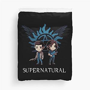 Supernatural Toon of Sam and Dean Duvet Cover