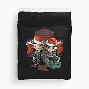 Cute Sam & Dean Supernatural Christmas Duvet Cover