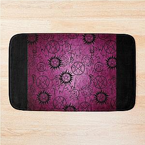 Supernatural Dark Pink Bath Mat