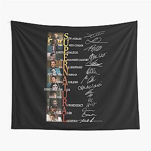 Supernatural Full Cast Signed Movie Film Tv Series Gift Mens Womens  90S Tees Tapestry