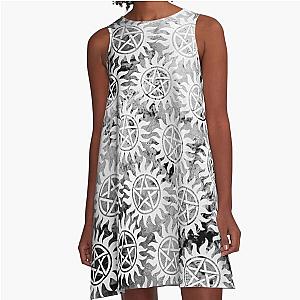 Supernatural Anti Possession Symbol Pattern A-Line Dress