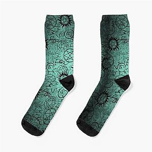 Supernatural Teal  Socks