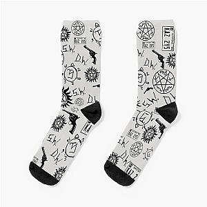 Supernatural Symbols Socks