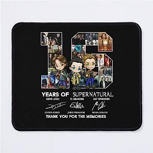 16 Years Of Supernatural Signature Thank You For The Memories  Supernatural Winchester Mouse Pad