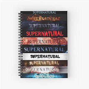 Supernatural intro seasons 1-10 Spiral Notebook