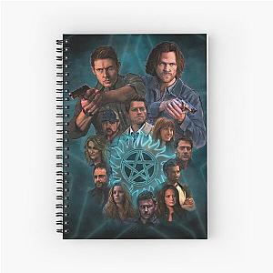 Supernatural poster montage Spiral Notebook