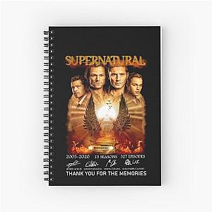 Supernatural Thank You For The Memories Spiral Notebook