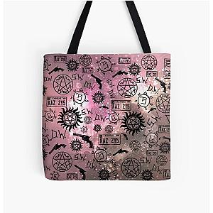 Supernatural symbols All Over Print Tote Bag