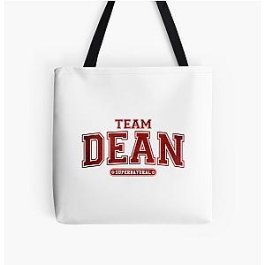 Team Dean Winchester Supernatural  All Over Print Tote Bag