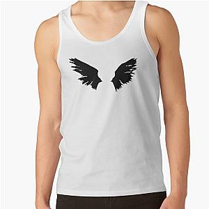 Supernatural Tank Tops - Castiel Wings Black Tank Top