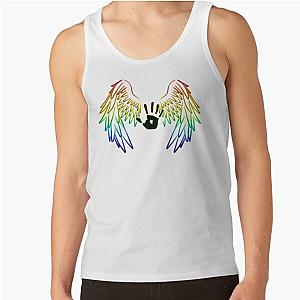 Supernatural Tank Tops - Supernatural: Rainbow Angel Wings With Handprint Tank Top