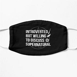 Supernatural Face Masks - Introverted But Willing To Discuss Supernatural Flat Mask