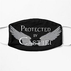 Supernatural Face Masks - Protected by Castiel White Wings Flat Mask