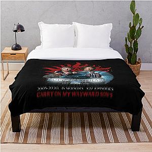 Supernatural Blanket - Supernatural Family dont end with Blood 4R Throw Blanket