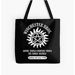 Supernatural Bags - SUPERNATURAL - WINCHESTER BROTHERS SINCE 1983 All Over Print Tote Bag