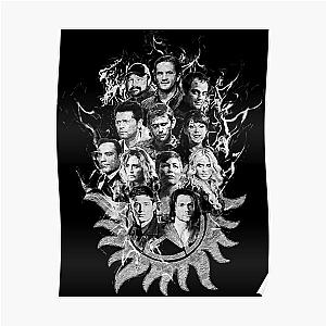 Supernatural Posters - Supernatural Sketch - White Poster