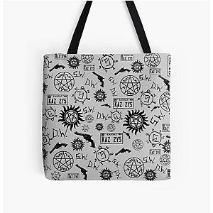 Supernatural Bags - Supernatural Symbols All Over Print Tote Bag