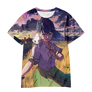 Suzume no Tojimari T-Shirts - Anime 3D Print Streetwear Fashion Oversized T Shirt Harajuku Style 9 [ID4163]