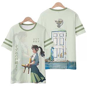 Suzume no Tojimari T-Shirts - Anime 3D Print Streetwear Fashion Oversized T Shirt Harajuku Style 1 [ID2201]