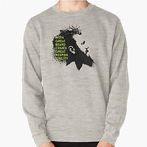 Beard hipster portrait man cool responsibility Pullover Sweatshirt