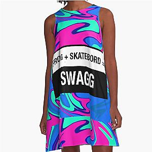 frog skateboard = swagg A Line Dress