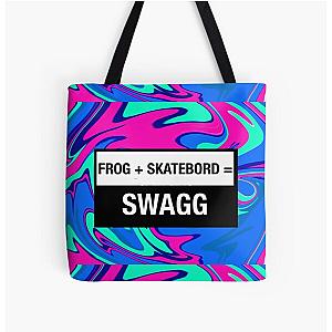 Frog skateboard Swagg All Over Print Tote Bag